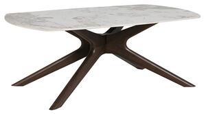 Adria Ceramic Coffee Table With Brown Walnut Legs