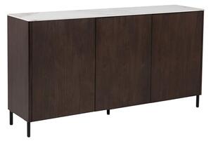 Adria Ceramic Top Sideboard With 3 Doors In Brown