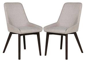 Acton Natural Fabric Dining Chairs In Pair