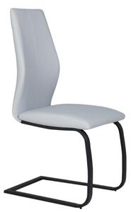 Adoncia Faux Leather Dining Chair In Silver