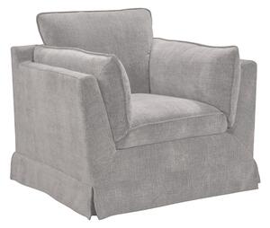 Aarna Fabric 1 Seater Sofa In Greige