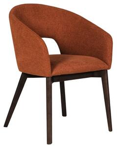 Adria Woven Fabric Dining Chair In Rust