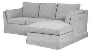 Aarna Right Handed Fabric Corner Sofa In Greige