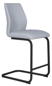 Adoncia Faux Leather Counter Bar Chair In Silver