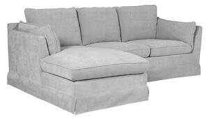 Aarna Left Handed Fabric Corner Sofa In Greige