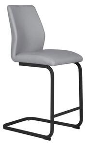 Adoncia Faux Leather Counter Bar Chair In Grey