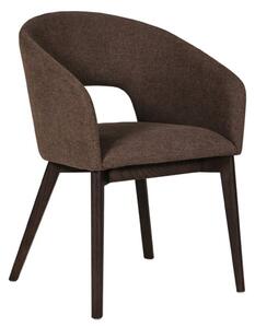 Adria Woven Fabric Dining Chair In Brown