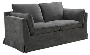 Aarna Fabric 2 Seater Sofa In Charcoal