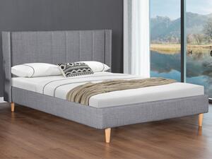 Allegro Fabric King Size Bed In Grey