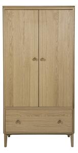 Hazel Wooden Wardrobe With 2 Doors In Oak Natural