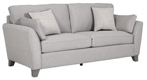 Castro Velvet Fabric 3 Seater Sofa In Light Grey