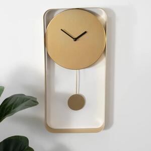 Kaunas Rectangular Metal Wall Clock In Gold