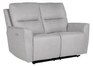 Carly Electric Recliner Chenille Fabric 2 Seater Sofa In Natural