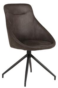 Harini Microfibre Dining Chair In Brown