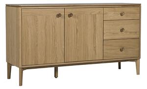 Hazel Wooden Sideboard With 2 Doors 3 Drawers In Oak Natural