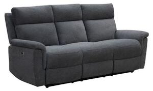 Dessel Chenille Fabric Fixed 3 Seater Sofa In Grey