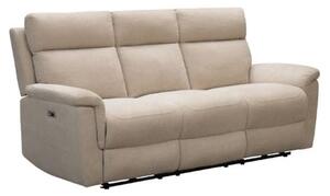 Dessel Chenille Fabric Fixed 3 Seater Sofa In Natural