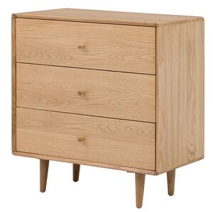 Javion Wooden Chest Of 3 Drawers In Natural Oak