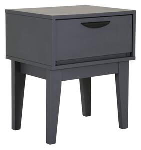 Lanus Wooden Bedside Cabinet With 1 Drawer In Dark Grey