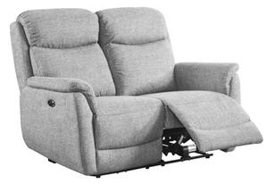 Kavon Fabric Electric Power Recliner 2 Seater Sofa In Grey