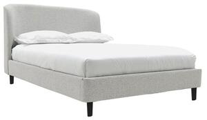 Lanie Boucle Fabric Super King Size Bed In Light Grey