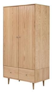 Javion Wooden Wardrobe With 2 Doors In Natural Oak