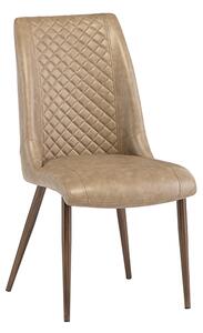 Aalya Faux Leather Dining Chair In Taupe