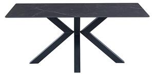 Cielo Sintered Stone Dining Table Rectangular In Mooney Black