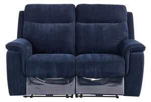 Hailey Fabric Electric Recliner 2 Seater Sofa In Blue