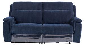 Hailey Fabric Electric Recliner 3 Seater Sofa In Blue