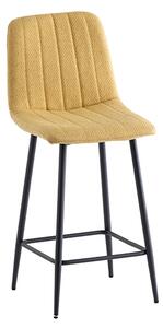 Lillie Fabric Counter Bar Stool In Yellow