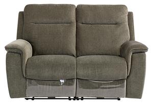 Hailey Fabric Electric Recliner 2 Seater Sofa In Moss Green