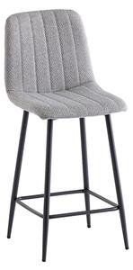 Lillie Fabric Counter Bar Stool In Silver