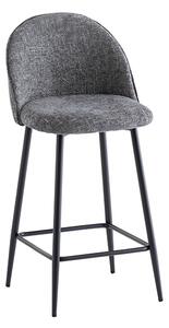 Rayya Fabric Counter Bar Stool In Graphite