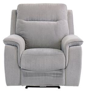 Hailey Fabric Electric Recliner Armchair In Silver Grey