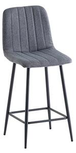 Lillie Fabric Counter Bar Stool In Grey