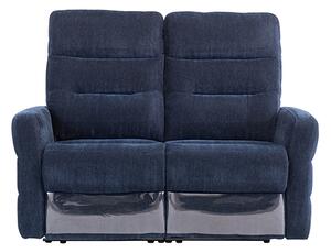 Mila Fabric Electric Recliner 2 Seater Sofa In Navy Blue