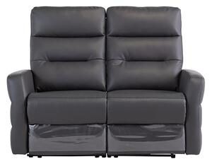 Mila Leather Electric Recliner 2 Seater Sofa In Charcoal