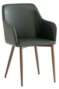 Ralph Faux Leather Dining Chair In Dark Green