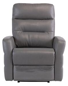 Mila Leather Electric Recliner Armchair In Grey