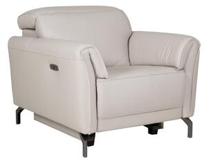 Nellie Leather Electric Recliner Armchair In Cashmere