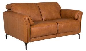 Nellie Leather Fixed 2 Seater Sofa In Tan