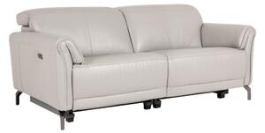 Nellie Leather Electric Recliner 3 Seater Sofa In Cashmere