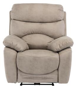 Leo Fabric Electric Recliner Armchair In Natural