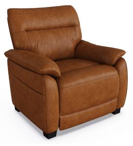 Neci Leather Fixed Armchair In Tan