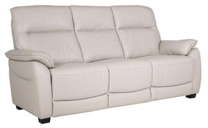 Neci Leather Fixed 3 Seater Sofa In Cashmere