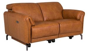 Nellie Leather Electric Recliner 2 Seater Sofa In Tan