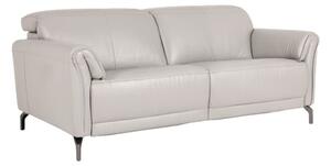 Nellie Leather Fixed 3 Seater Sofa In Cashmere