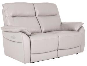 Neci Leather Electric Recliner 2 Seater Sofa In Cashmere