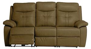 Santino Leather Electric Recliner 3 Seater Sofa In Brown